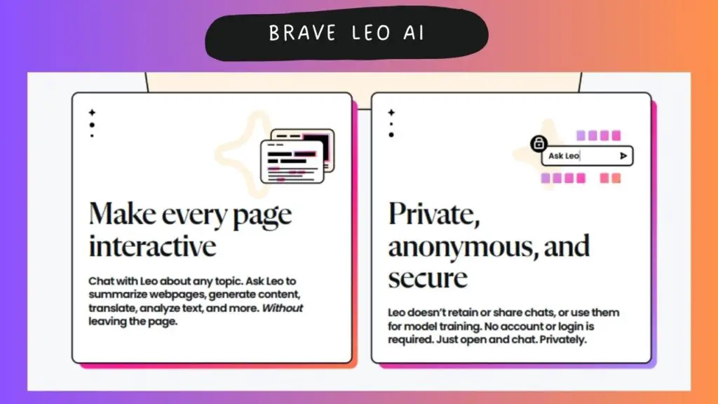 Best AI search engine: Brave Leo AI 