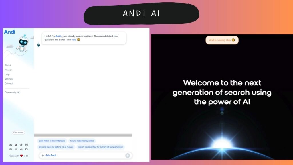 Andi AI Search Engine